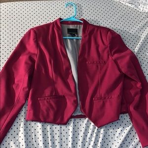 Pink Crop Top Blazer